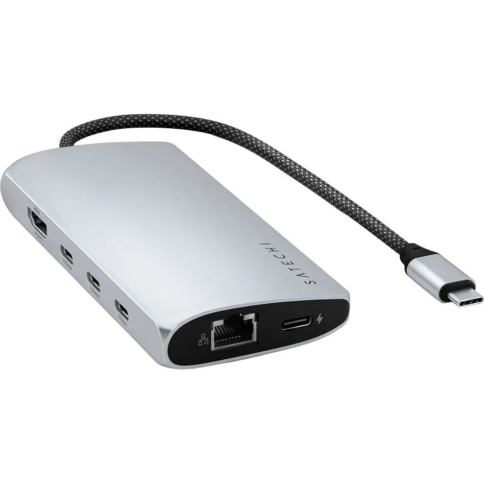 Адаптер Satechi USB-C Multiport Adapter 8K with Ethernet V3 Silver (ST-P8KES) - фото 2