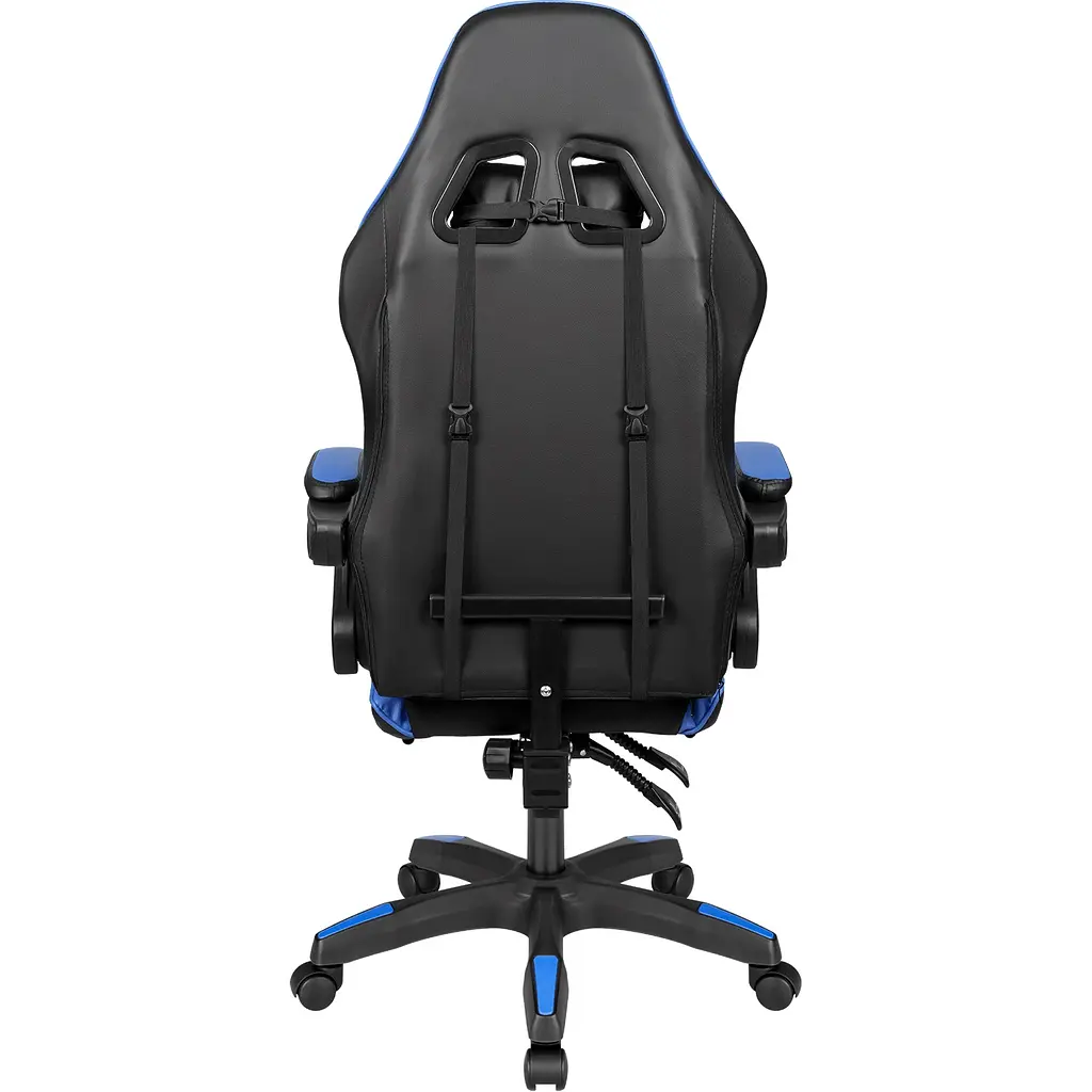 Кресло геймерское Kruger&Matz GX-150 с подставкой для ног Black/Blue - фото 6