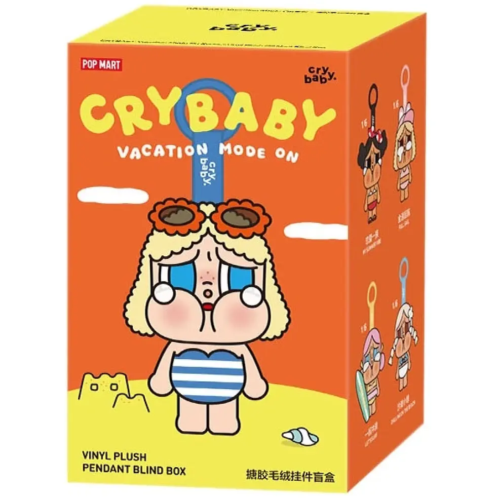 Колекційна м'яка іграшка-сюрприз Pop Mart Crybaby Vacation Mode On (CBVM-01)