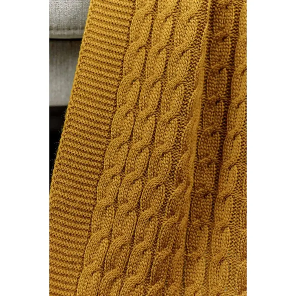 Плед Прованс Happy Fall Kosa 130х170 см охра (29758) - фото 2