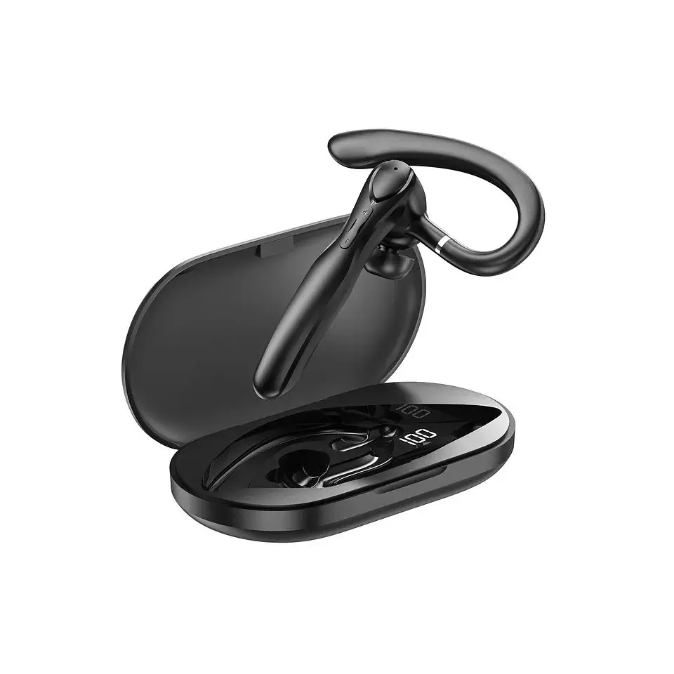 Bluetooth гарнітура I33 з мікрофоном водонепроникним корпусом шумозаглушенням і кнопками управління Чорний - фото 3