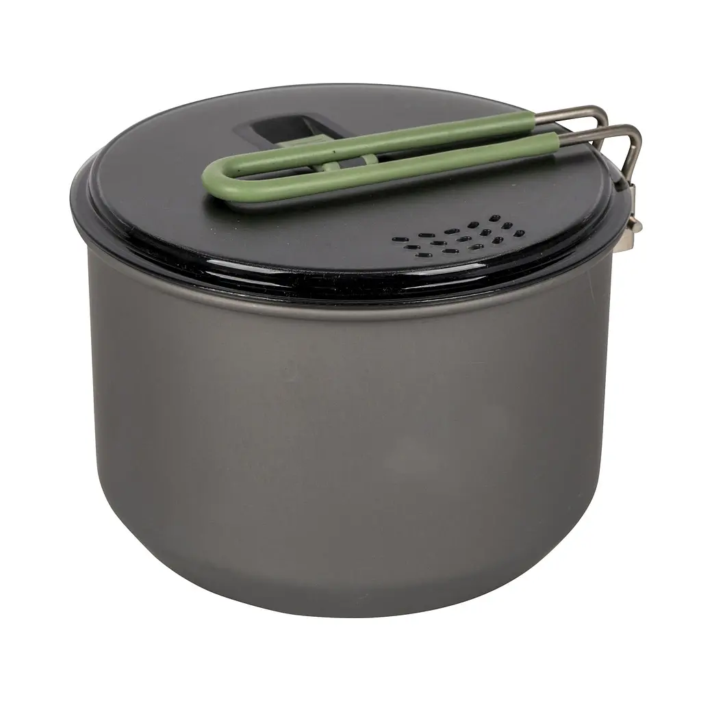 Каструля Bo-Camp Explorer Hard Anodized 1L Grey/Green (2200236), Сірий - фото 2