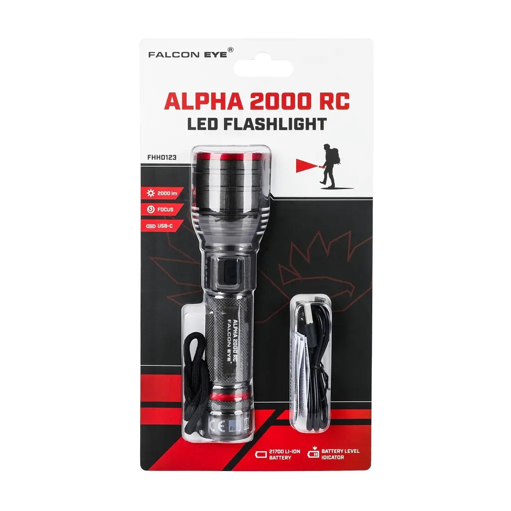 Ліхтар Falcon Eye тактичний Alpha 2000 RC (2000 Lm) Focus Rechargeable Type-C (FHH0123) (DAS303958) - фото 4