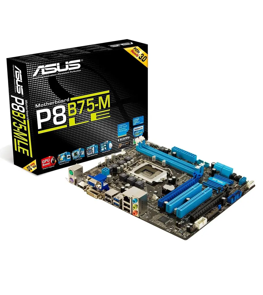 Материнська плата ASUS P8B75-M LE (P8B75-M LE) (Socket 1155, Intel B75, Micro-ATX) Б/в - фото 4