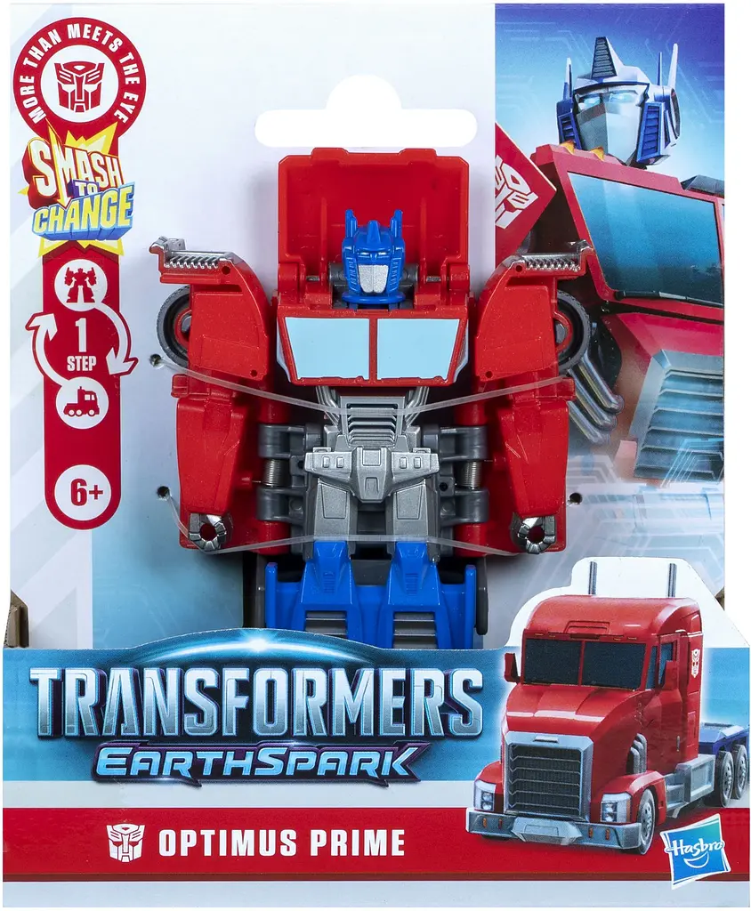 Трансформер Transformers Earth Spark 1-Step Smash Changers Optimus Prime Action Figure (G0742_G0994) - фото 4