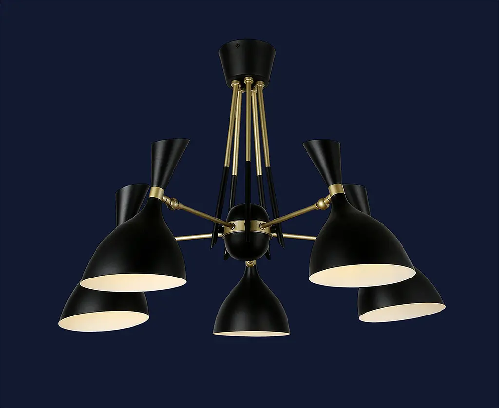 Люстри лофт Levistella 756LPR1024-5 BK - фото 2