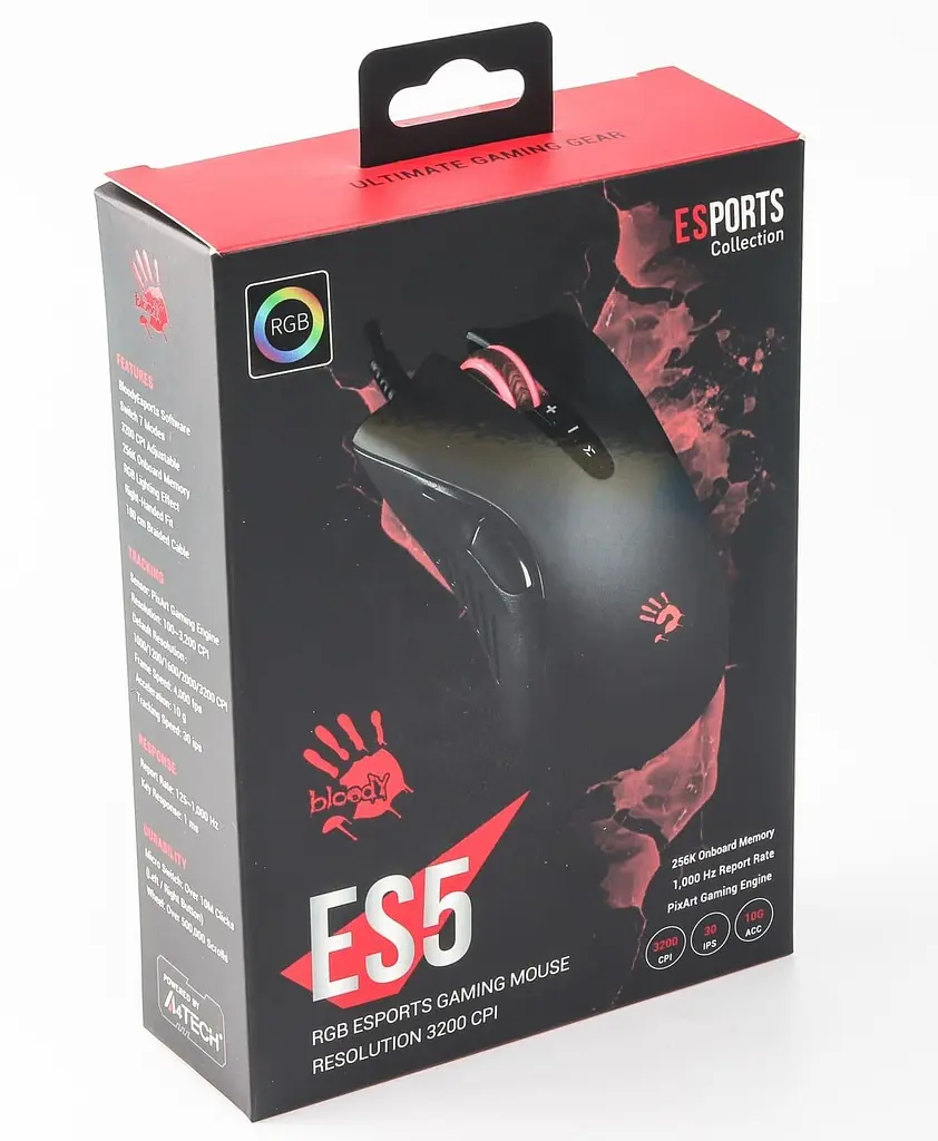 Миша Bloody A4Tech ES5 USB Stone Black (ES5 (Stone black)) - фото 10