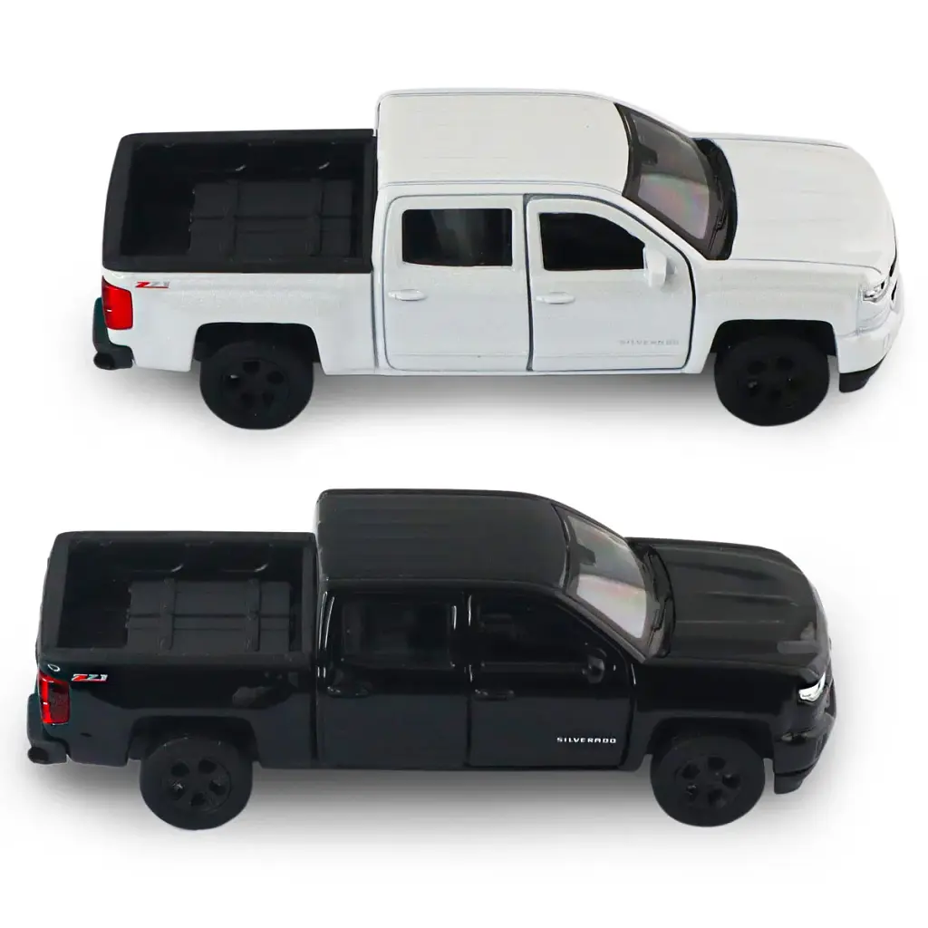 Автомодель - Chevrolet Silverado 2017 (перламутрово-білий, чорний), в асортименті - фото 12
