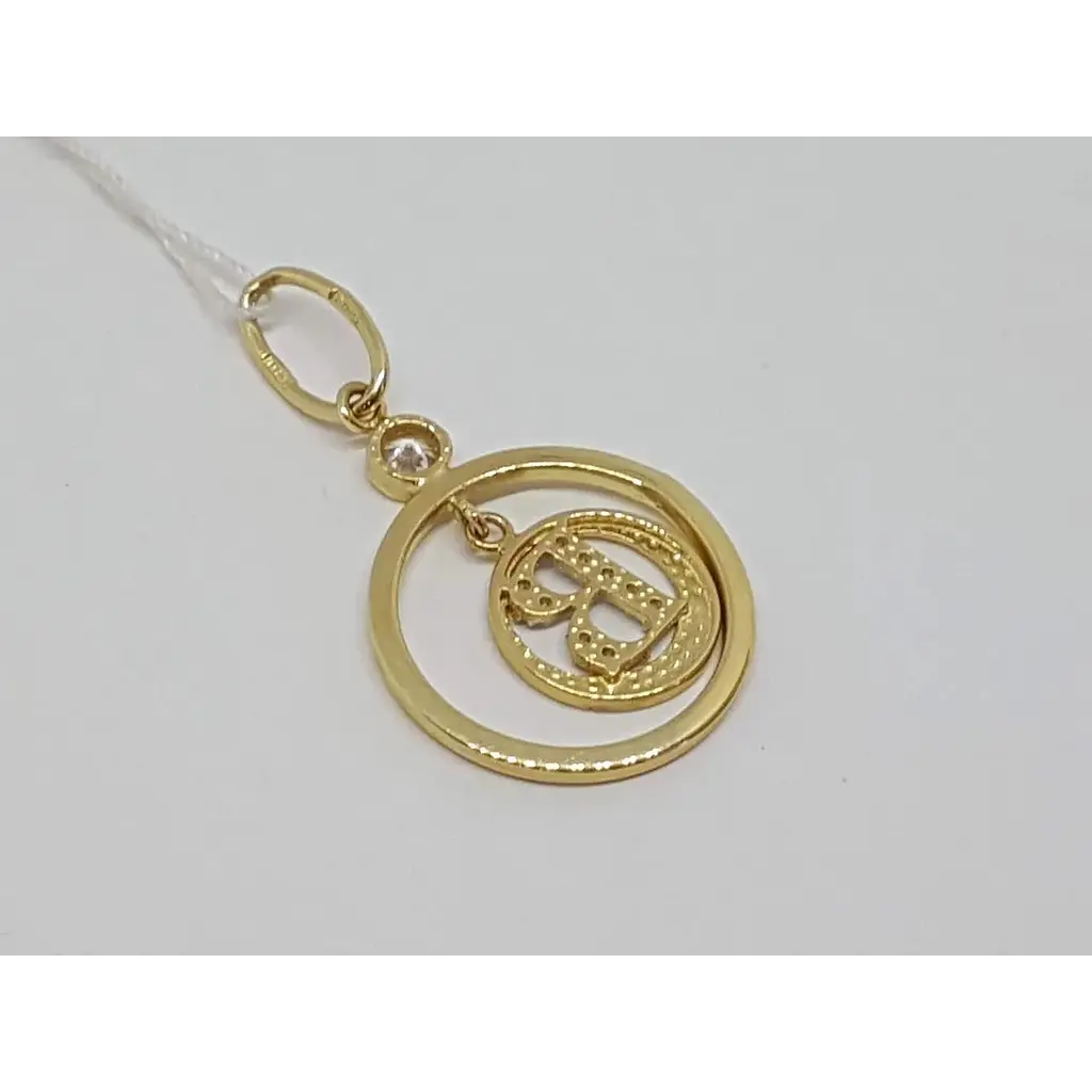 Золота підвіска Столична Ювелірна Фабрика з фіанітами. 423064Ж - фото 3