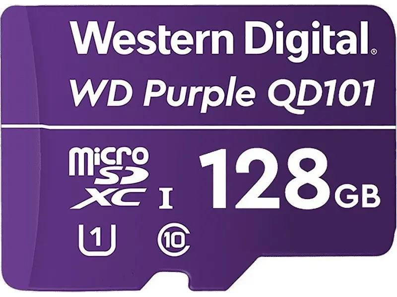 Карта пам'яті WD Purple QD101 microSDXC UHS-I Class 10 128 GB (D128G1P0C)