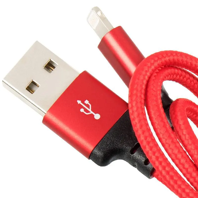 USB Cable Hoco X14 Times Speed Lightning Red/Black 1m - фото 2