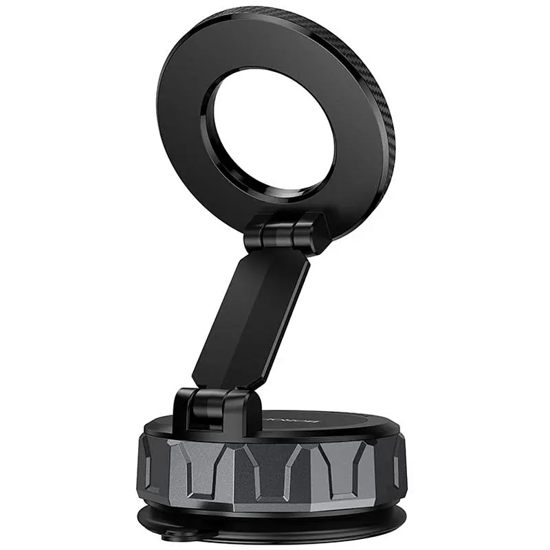 Автотримач Borofone BH140 Gloria Vacuum Suction Magnetic (center console) Black/Metal gray - фото 5