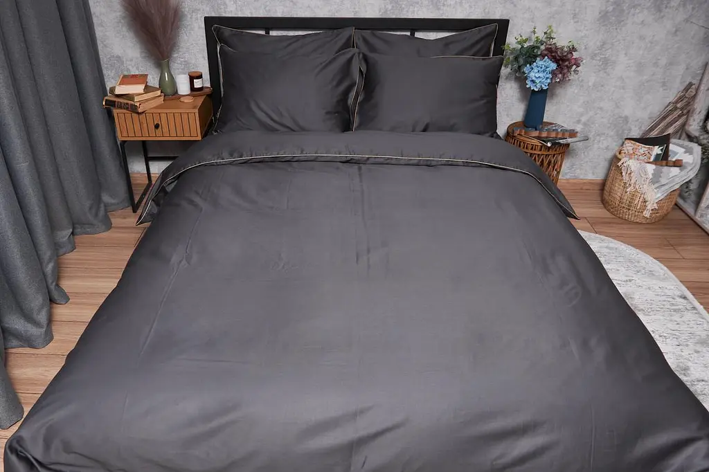 Комплект постільної білизни Moon&Star Satin Premium Gold Corner King Size 220x240 см наволочки 2х70х70 см - фото 2