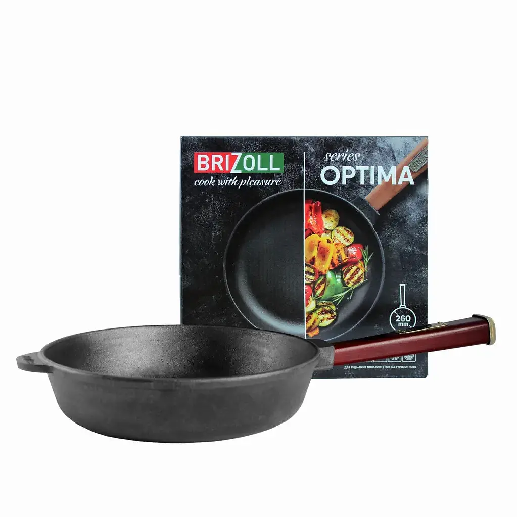 Сковорода чавунна Brizoll Optima O2660 26 см - фото 10