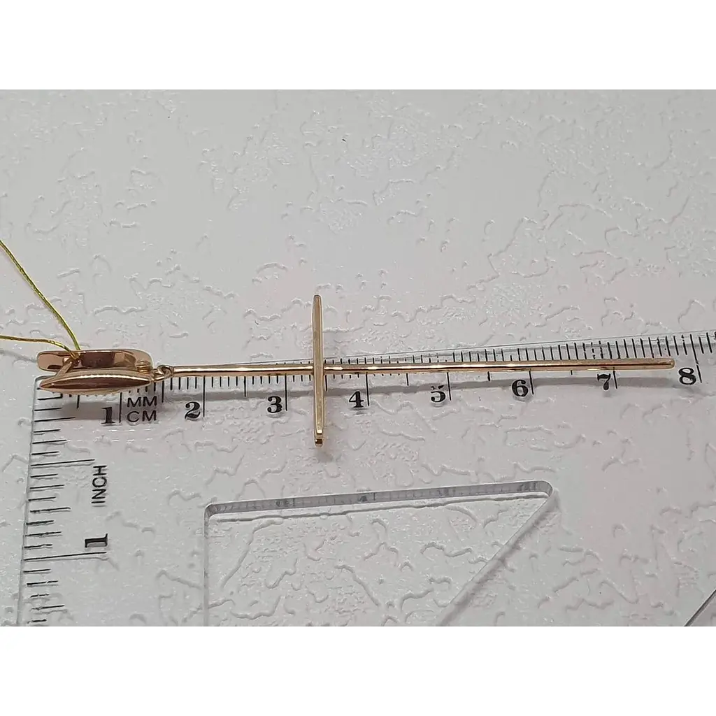 Золоті сережки Платон Хрестики. 1С283/00Б - фото 5