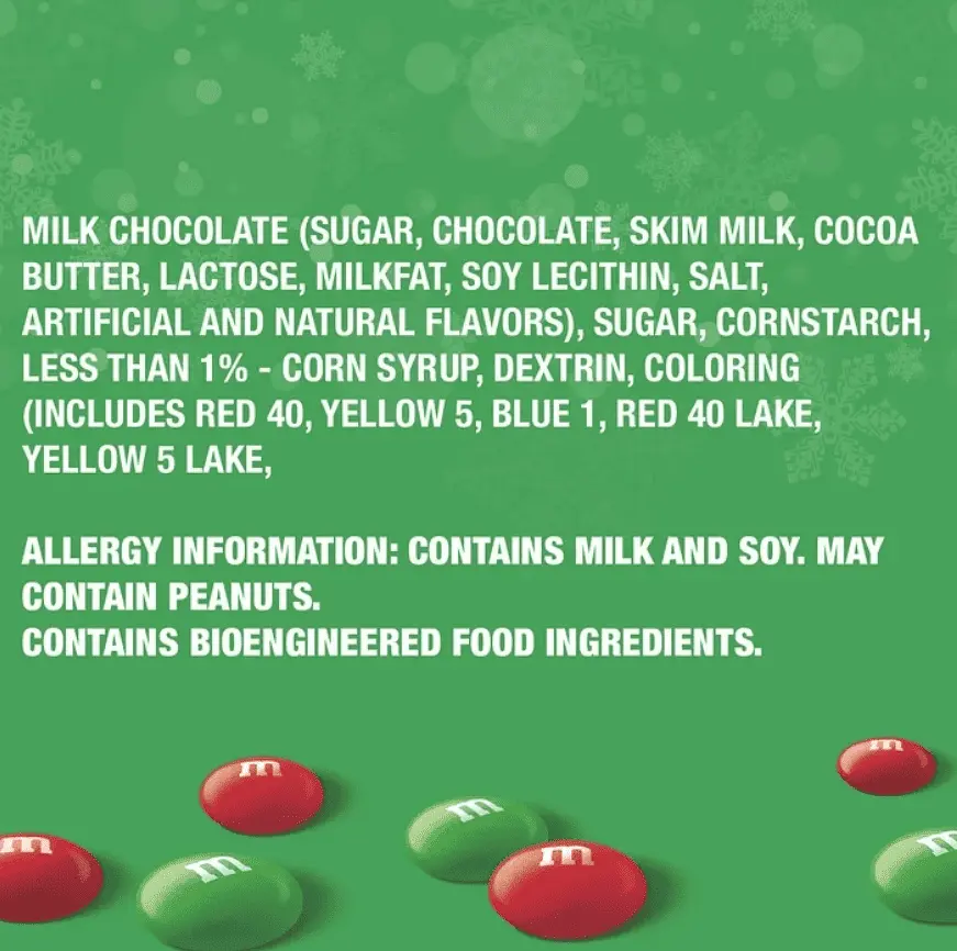 Драже M&M's Milk Chocolate Christmas Candy 87.9г - фото 6