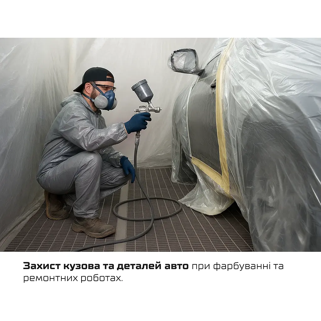 Плівка захисна Alloid з малярною стрічкою 2700 мм x 30 м (PF-0730270) - фото 4