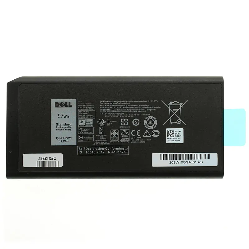 Акумулятор для ноутбука Dell DKNKD (Latitude 5404, 5414, 7404, 7414 Rugged Extreme) 11.1V 8550 mAh 97Wh Black - фото 3