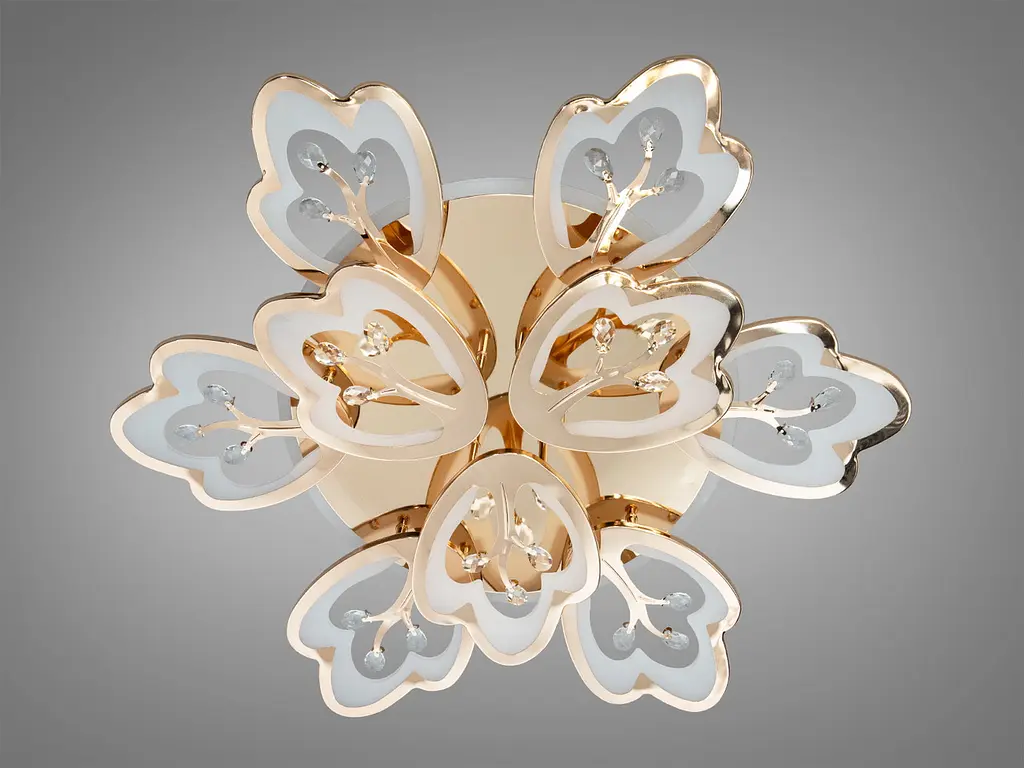 Стельова LED люстра Diasha 8148/6+3G золото, 9 модулів, 185 Вт, 80 см, 16-25m2 - фото 4