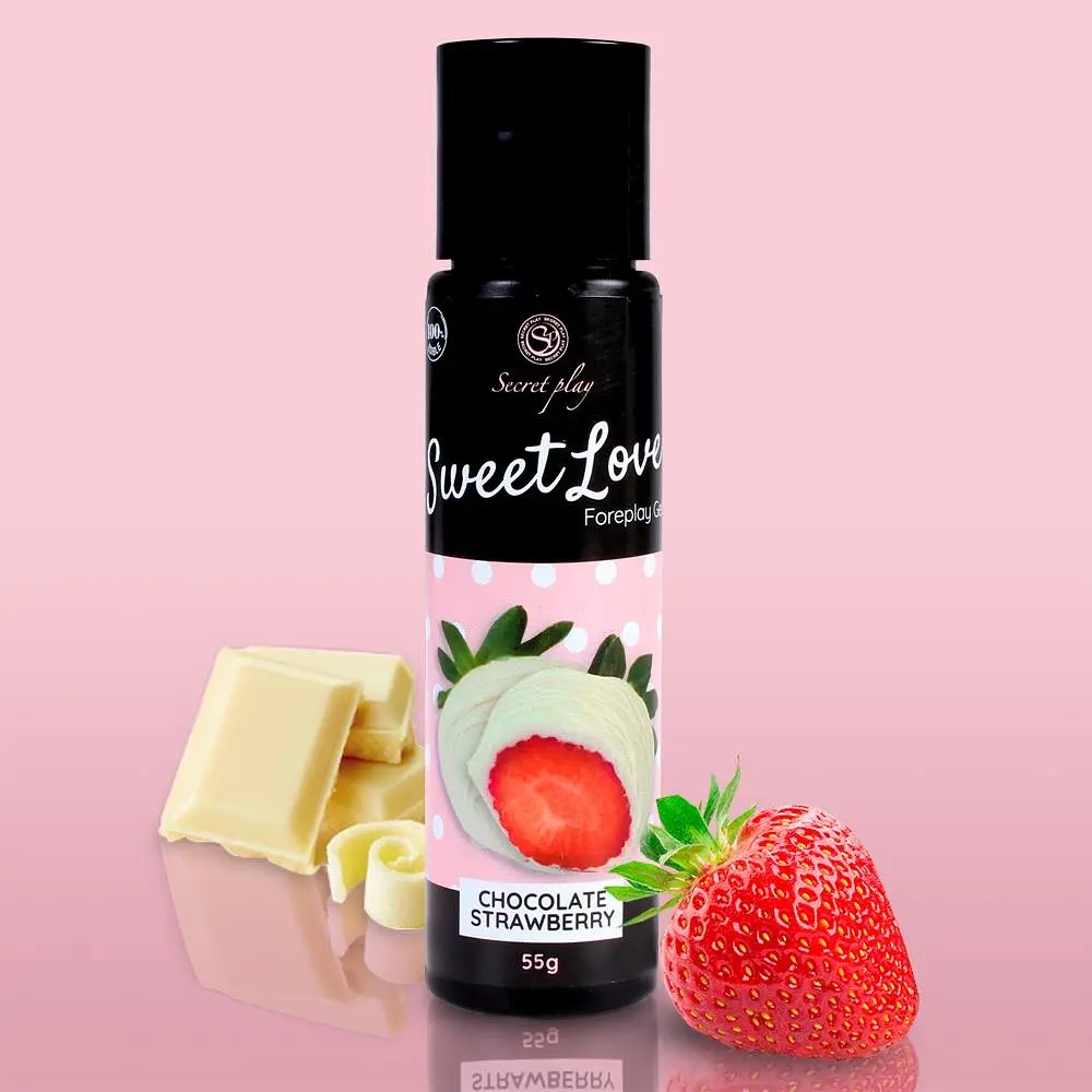 Лубрикант оральний Secret Play Foreplay Gel Sweet Love Chocolate Strawberry 60 мл - фото 3