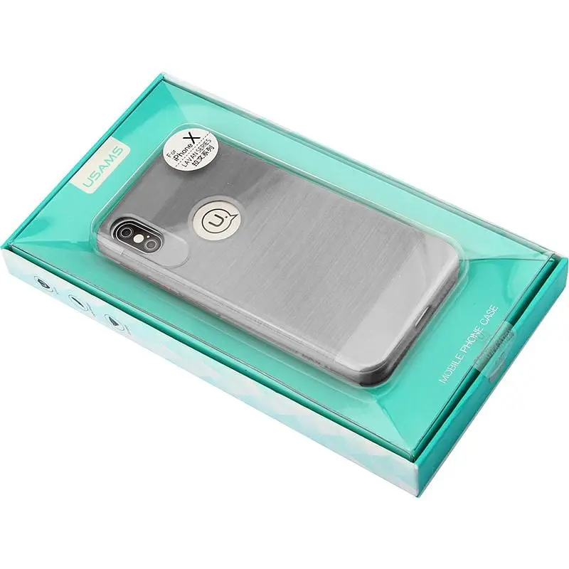 Чохол-накладка Usams Lavan Series Apple iPhone X Silver - фото 2