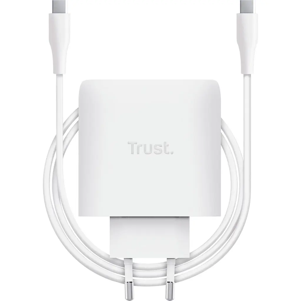 Зарядний пристрій мережевий Trust Maxo 65Вт, GaN, USB-C PD/PPS, білий - фото 7