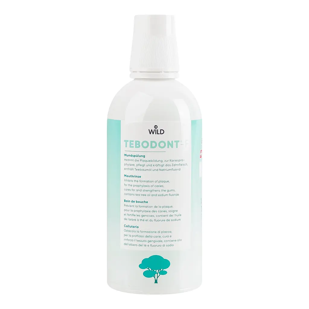 Ополіскувач ротової порожнини Dr. Wild Tebodont-F з олією чайного дерева та фторидом 500 мл - фото 2