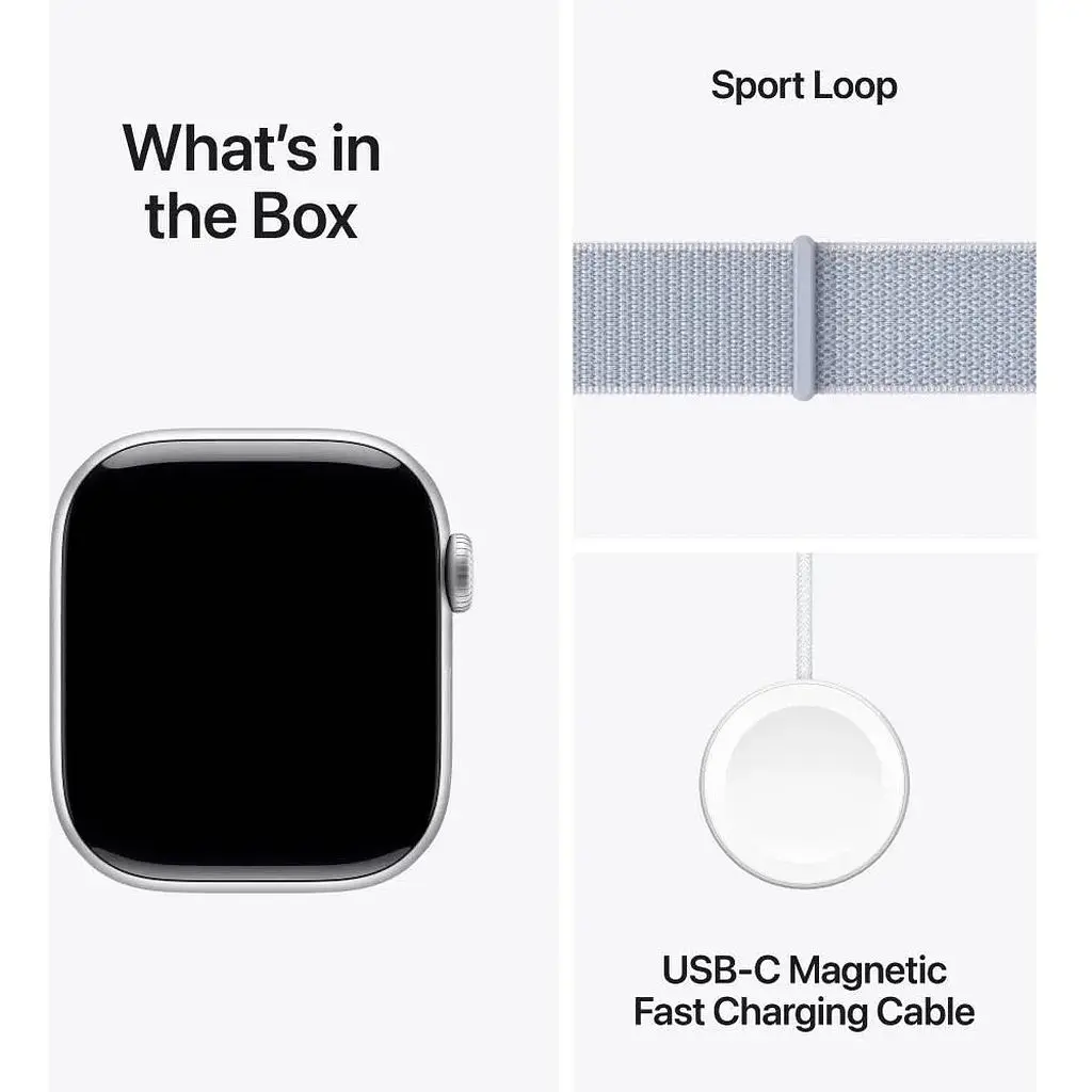 Смарт-часы Apple Watch Series 10 GPS 42mm Silver Aluminum Case w. Blue Cloud Sport Loop MWWD3 - фото 9
