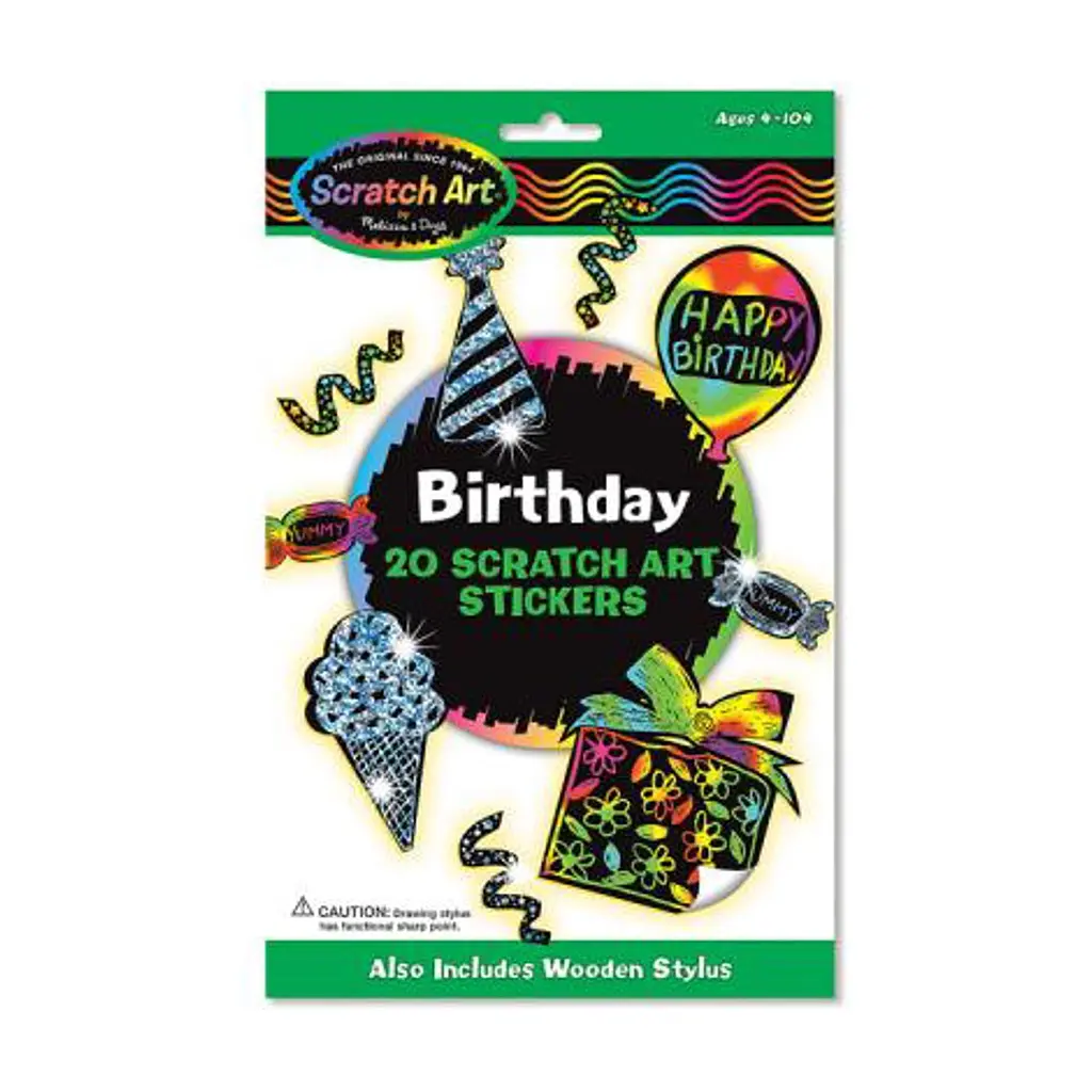 Набір для творчості Melissa & Doug Набір наліпок-подряпок День народження (MD5828)