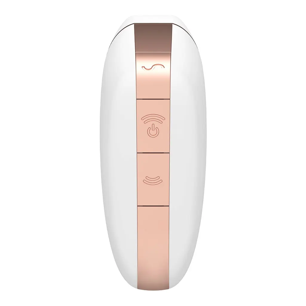Стимулятор Satisfyer Love Triangle Вакуумний кліторальний з вібрацією, 14.5х5.6 см білий - фото 6