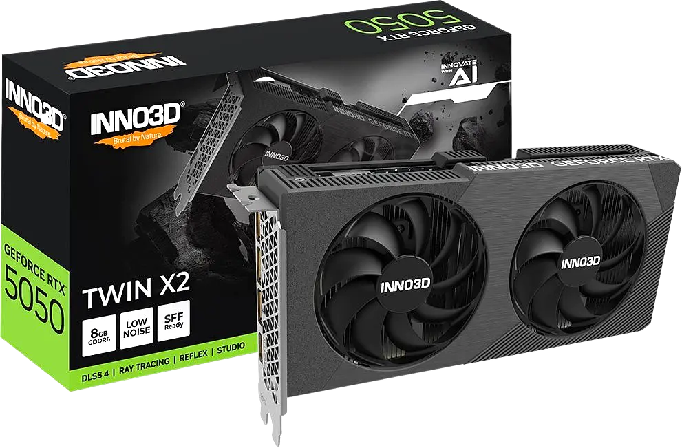 Відеокарта GeForce RTX5050 8GB Inno3D TWIN X2 (N50502-08D6-174071N)