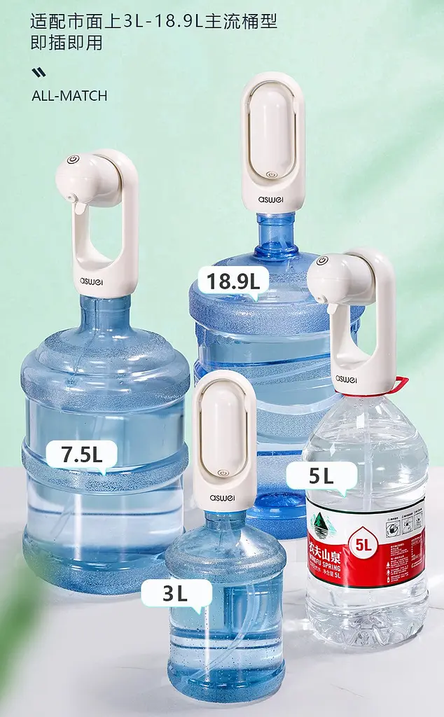 Автоматична помпа для води Suction Pump Електричний диспенсер води на сулію 3-18,9 л - фото 5