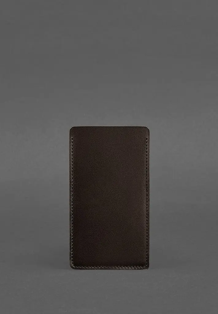 Кожаный чехол для iPhone 11 Темно-коричневый Краст - фото 3