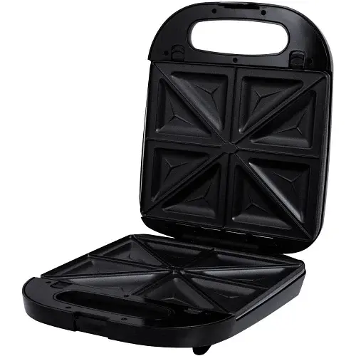 Мультимейкер Liberton LSM-5107, Black/Silver, 1400W, 4в1 гриль, трикутні сендвічі 4шт, бельгійські вафлі 2шт, горішки 12шт, антипригарне покриття, індикатор живлення та готовності, автоматичний контроль температури - фото 2