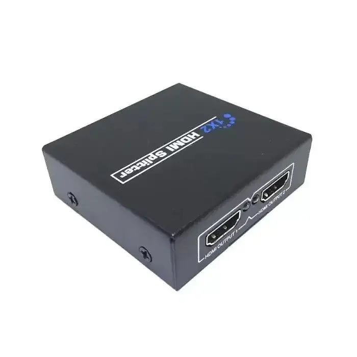 Розгалужувач HDMI на 2 монітори, 1X2 HDMI Splitter Чорний, сплітер hdmi на 2 монітори 1080p, hdmi хаб - фото 3