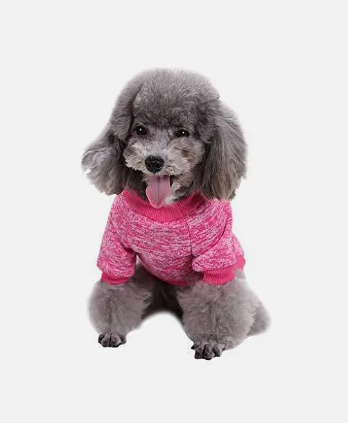 Кофта для собак та котів EcoToys Bright Pink M ряба яскраво-рожева A: 30 см B: 37 см C: 24 см 7100 - фото 3
