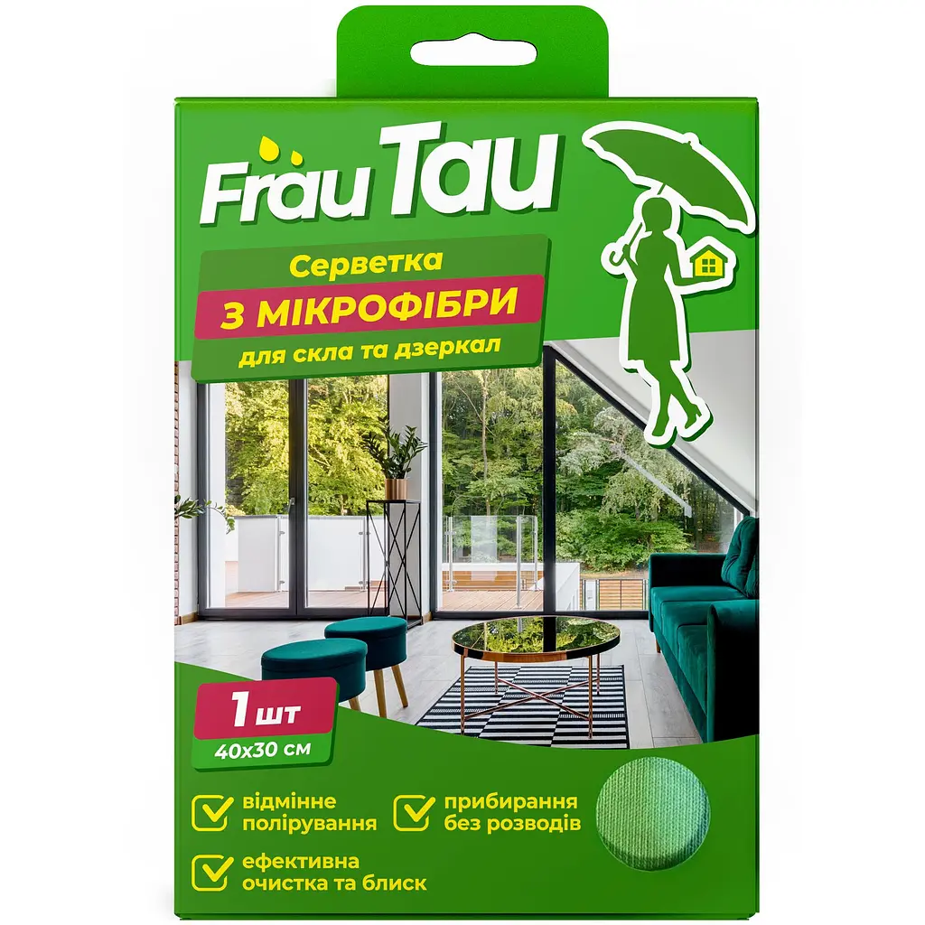 Набор средство для стекла и зеркал Frau Tau Universal 500 мл + FT Салфетка из микрофибры 1 шт.  - фото 4