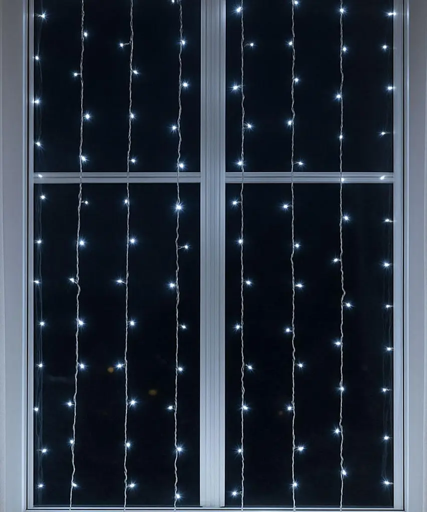 Гірлянда Штора 64 LED 1,5 х1,5 м, білий GarlandoPro ZWM1564LEDW - фото 15