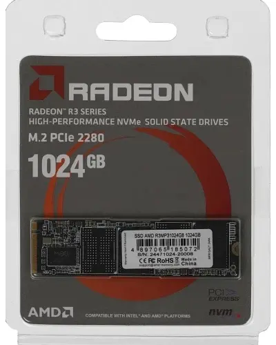 Твердотільний накопичувач SSD 1Tb, R3, PCI-E 3.0 x4, M.2 2280 AMD teh0027772 - фото 3