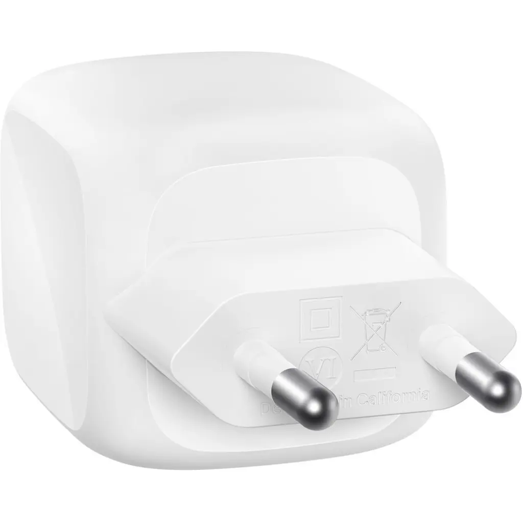 Зарядний пристрій Belkin 2xUSB-C PD50W GaN PPS white (WCH019KQWH) - фото 3