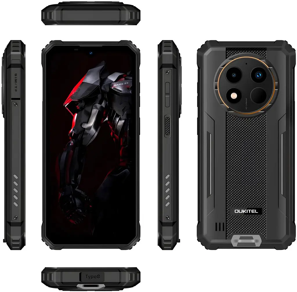 Смартфон Oulitel WP28E 65"HD+ /4GB/64GB T606 /10600mAh /13+5Мп/ IP69K /NFC Black - фото 9