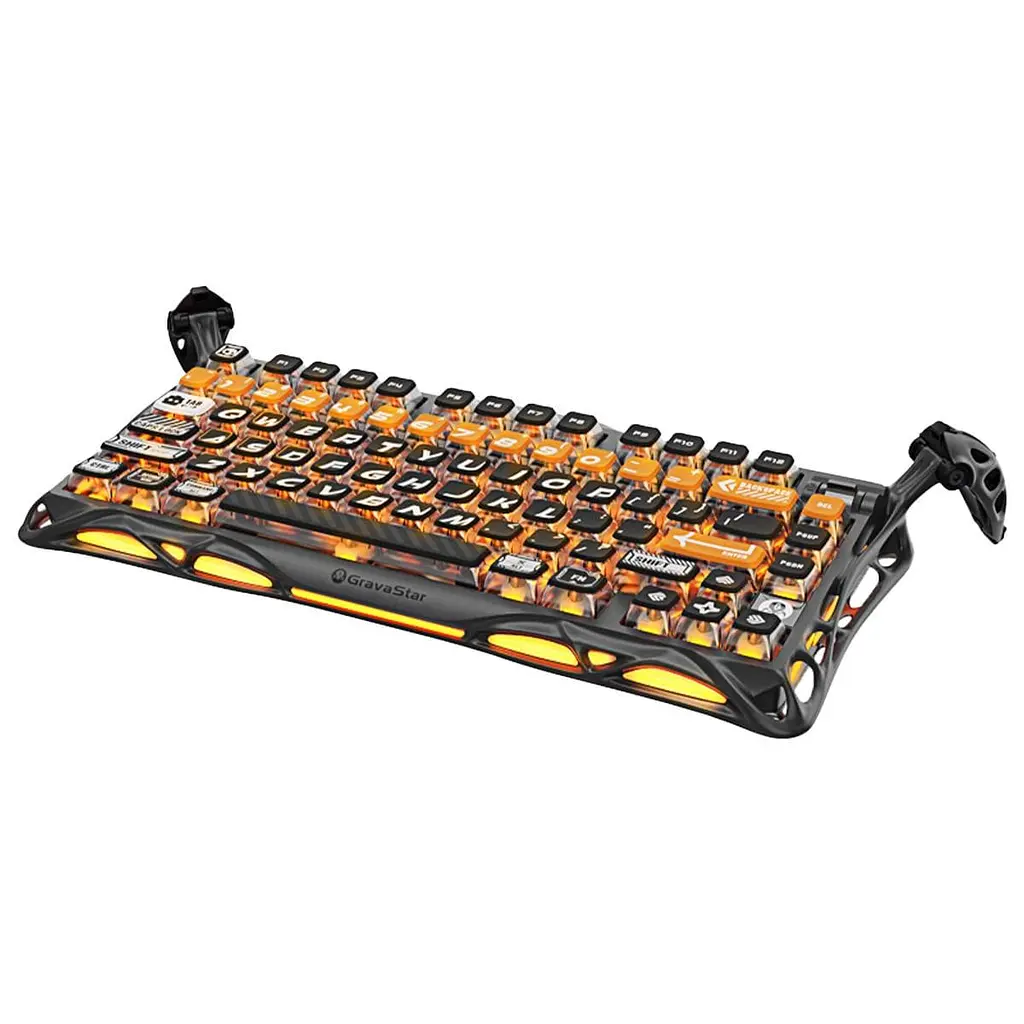 Клавиатура GravaStar Mercury K1 Pro 80keys Kailh Speedy Mint BT/WL/USB RGB CyberFlare (GSK1PRO_BO_BLK) - фото 3