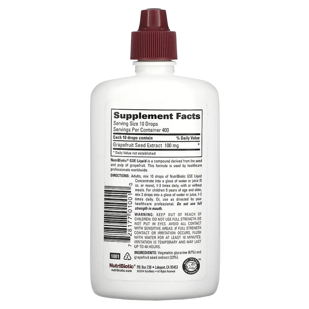 Экстракт семян грейпфрута NutriBiotic Grapefruit Seed Extract 118 мл - фото 2