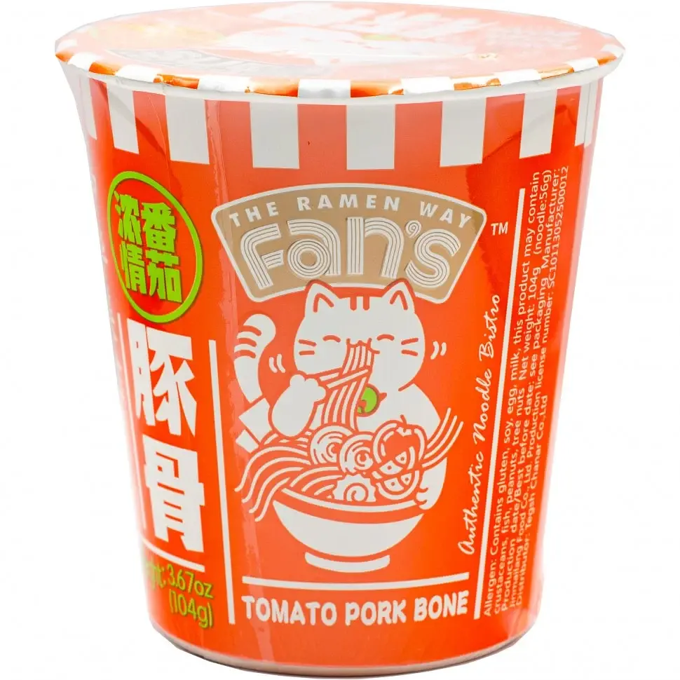 Суп швидкого приготування Fans Tomato Pork Bone свинини з томатами у стакані 95 г