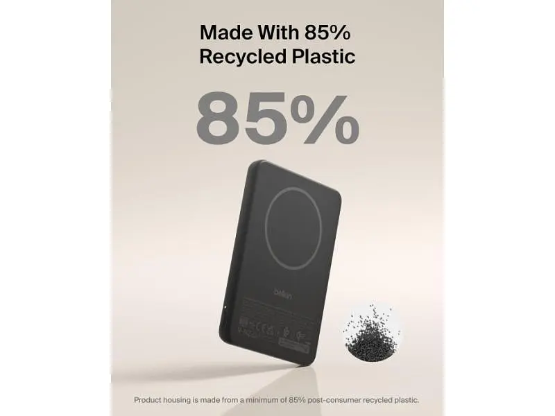 Зовнішній акумулятор (Power Bank) Belkin BoostCharge Slim 5000mAh with Kickstand Black (BPD011HQBK) - фото 10