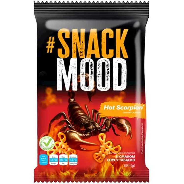 Снеки SNACK MOOD 50г Скорпіон пшенично-картопляні