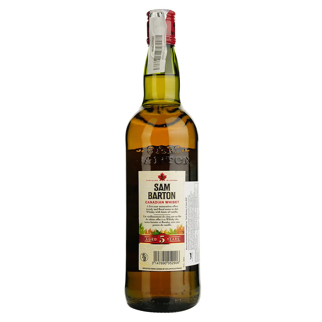 Виски Sam Barton 5 yo Blended Canadian Whisky 40% 0.7 л - фото 2