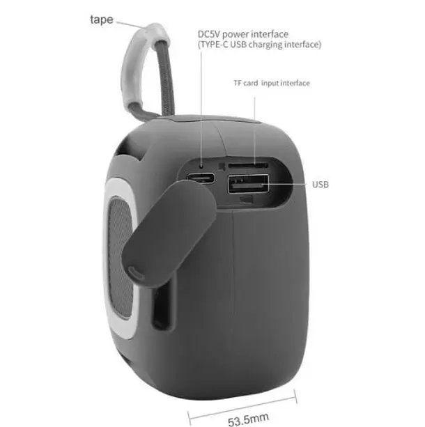 Портативная Bluetooth-колонка T&G TG659 беспроводная переносная колонка с влагозащитой Черный - фото 3