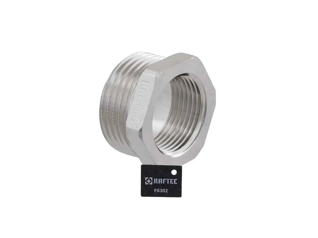 Футорка RAFTEC 1"Зх3/4"В латунь, ЗВ, DN25х20, нікель, F0302 - фото 3