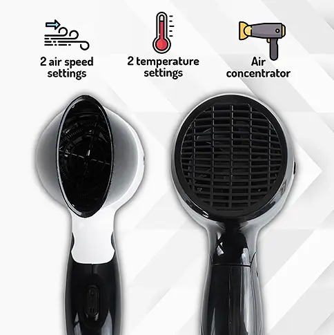 Фен для волос складной дорожный сушилка Mesko MS 2262 1000W - фото 7